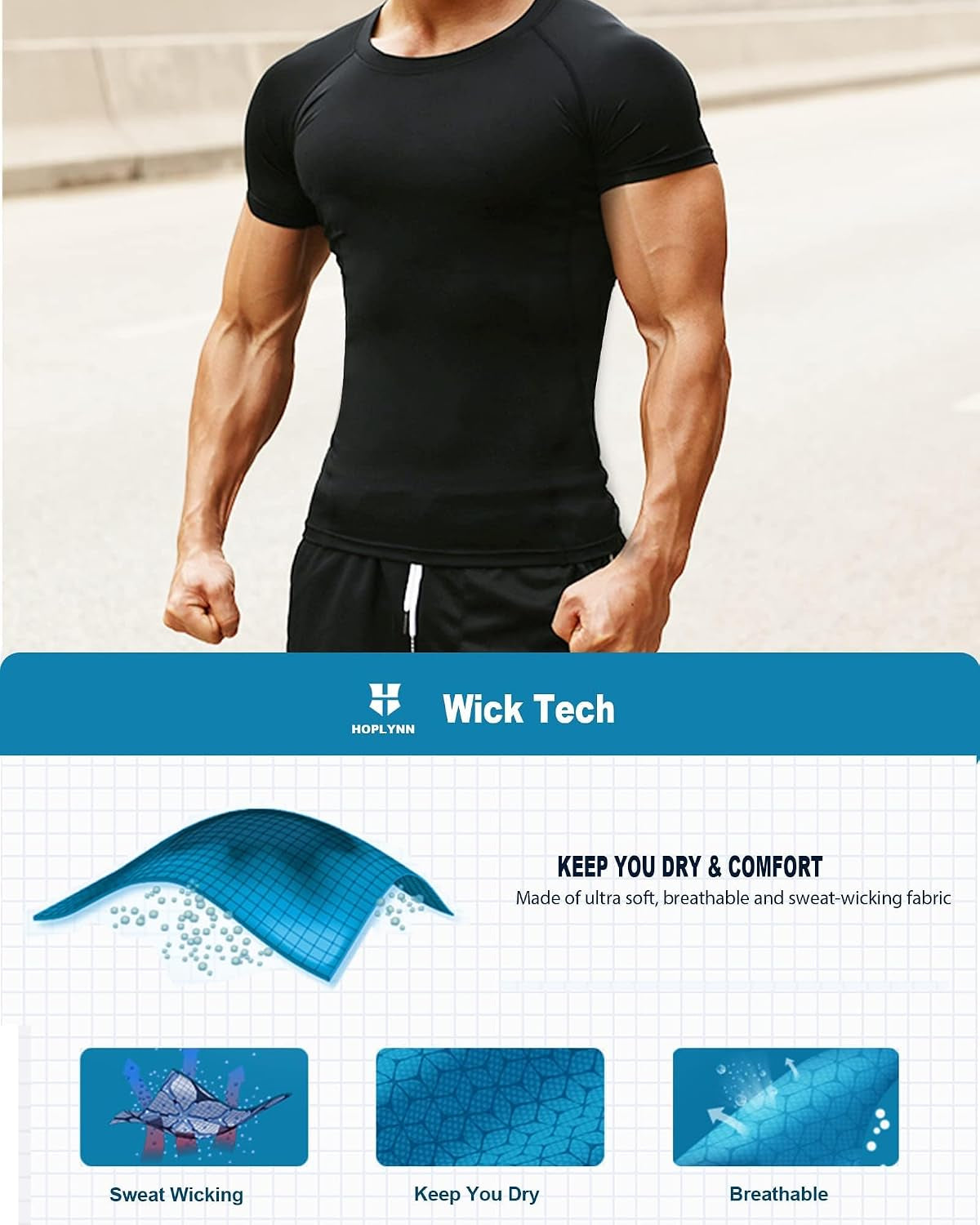 4/5 Pack Men'S Workout Compression Shirts Long/Short Sleeve Shirts