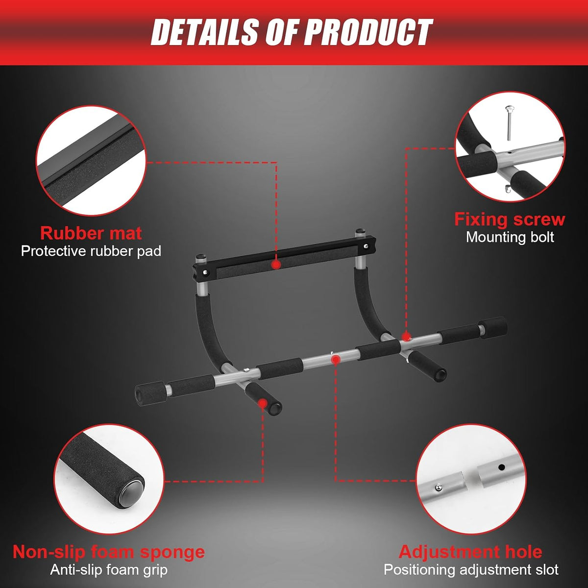 Portable Pull up Bar for Doorway for Strength Training
